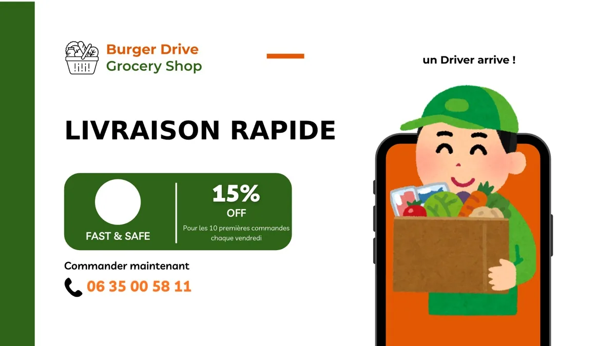 Livraison rapide — un Driver arrive